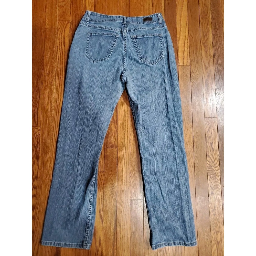 Riders By Lee Light Acid wash Straight Leg Jean Sz 14 Stretch Lightly Distressed - Picture 4 of 6